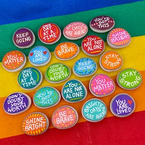 Positivity Pebbles – Set of 3-9 Hand-Painted Personalised Inspirational Stones for Mindfulness & Gifts