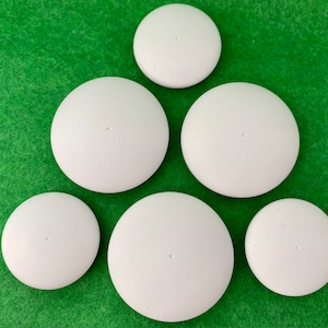 Paintable Mandala Pebble Blanks, Set of 3 or 6 Small Hand-Casted Plaster Stones for Dot Painting & Mindful Art