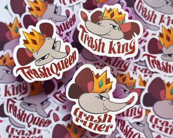 Trash Rat Royalty | 3" Vinyl Sticker Set