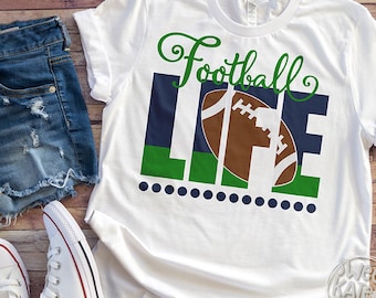 Football Life, SVG, dxf, eps, JPG, PNG, Scrapbook Die Cut, Heat Transfer Vinyl Cut, Cricut cut file, Silhouette cut file, Sweet Kate Designs