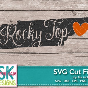 Tennessee Rocky Top SVG dxf EPS png JPG htv Heat Transfer Vinyl Cricut Silhouet Scrapbook Die Cut usa Sweet Kate Designs Instant Download