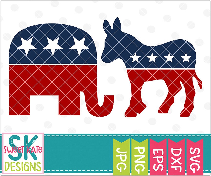 Download Political Party Symbols Svg Heat Transfer Vinyl Svg Cricut Etsy