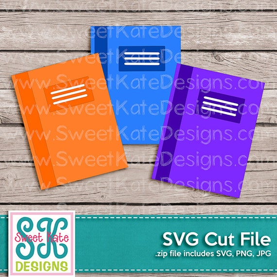 Composition Notebooks SVG JPG PNG scrapbook Die Cut or Heat Etsy