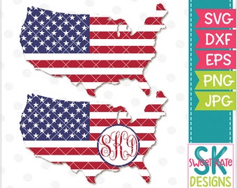 United States, usa Flag, SVG, dxf, EPS, png, JPG, htv, Monogram, Cricut Explore, Silhouette Cameo, United States, Sweet Kate Designs