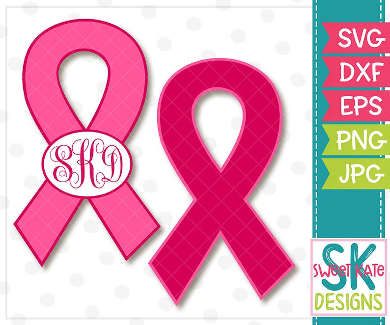 Download Pink Ribbon svg Breast Cancer Awareness svg svg monogram | Etsy