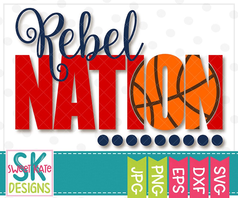 Download Rebel Nation svg Basketball SVG htv Heat Transfer Vinyl | Etsy