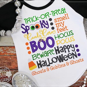 Halloween woorden, SVG, dxf, EPS, png, JPG, htv, Candy Corn, Boo, Cricut Explore, Silhouette Cameo, Die Cut, Sweet Kate Designs
