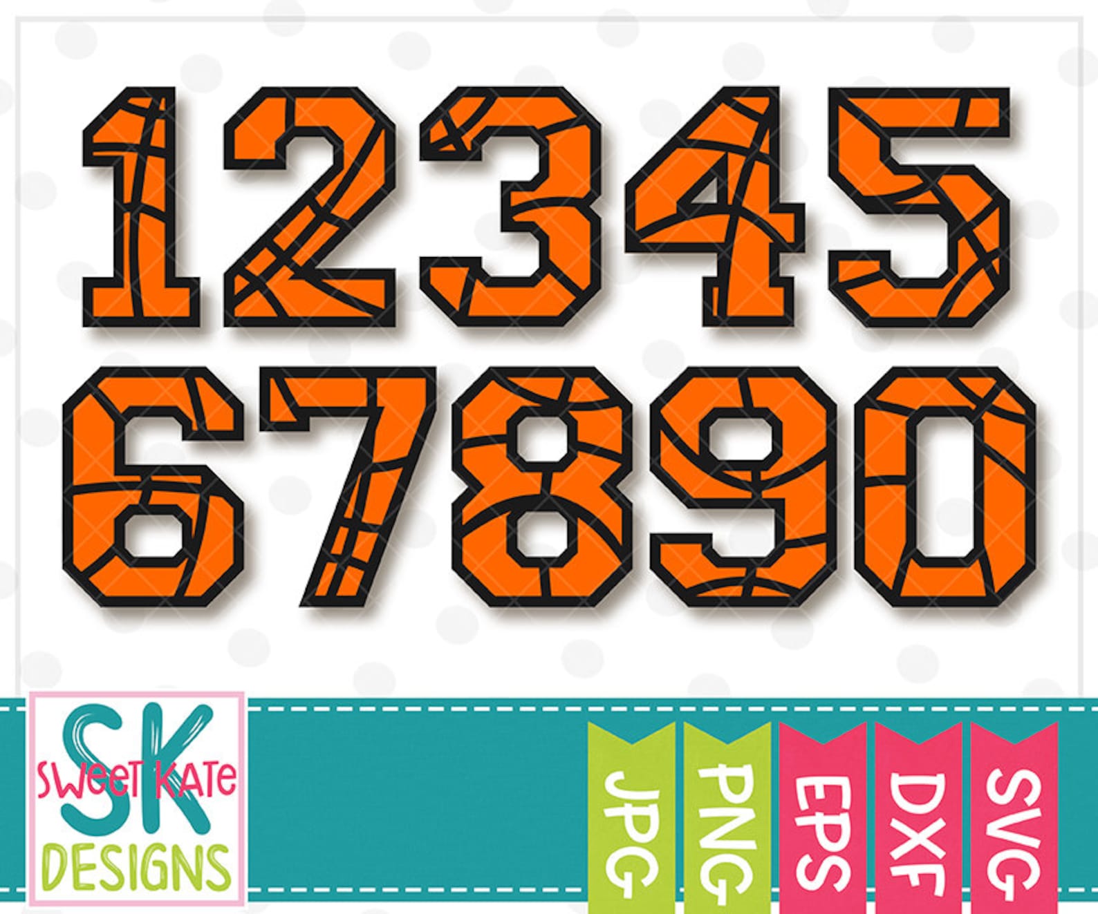 Basketball Numbers Varsity SVG Dxf Eps JPG PNG Sports Etsy