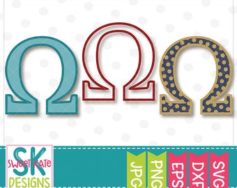 Greek Alphabet SVG, omega svg, dxf, eps, png, jpg, scrapbook, Die Cut, Cricut svg, Silhouette svg, greek svg, Sweet Kate Designs