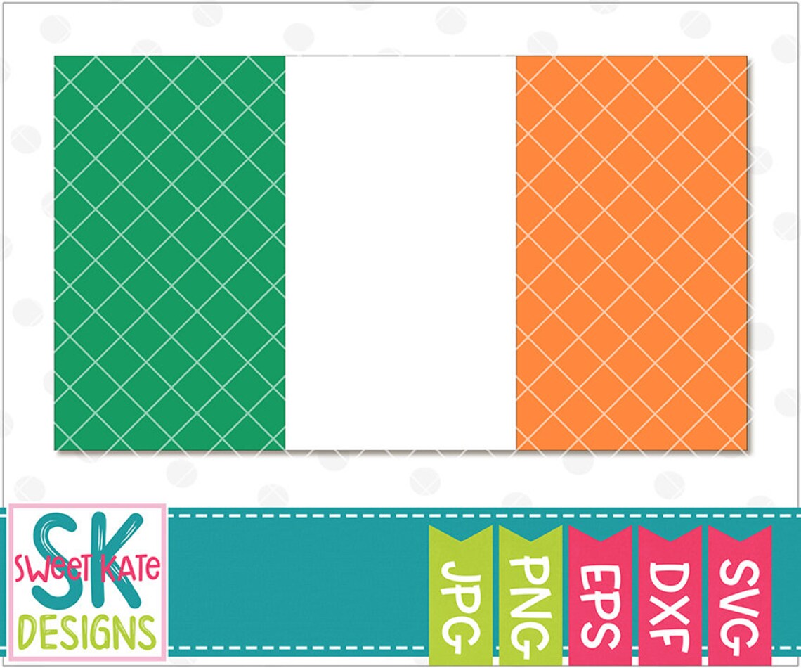 Flag Ireland Monogram SVG JPG PNG dxf eps Irish | Etsy