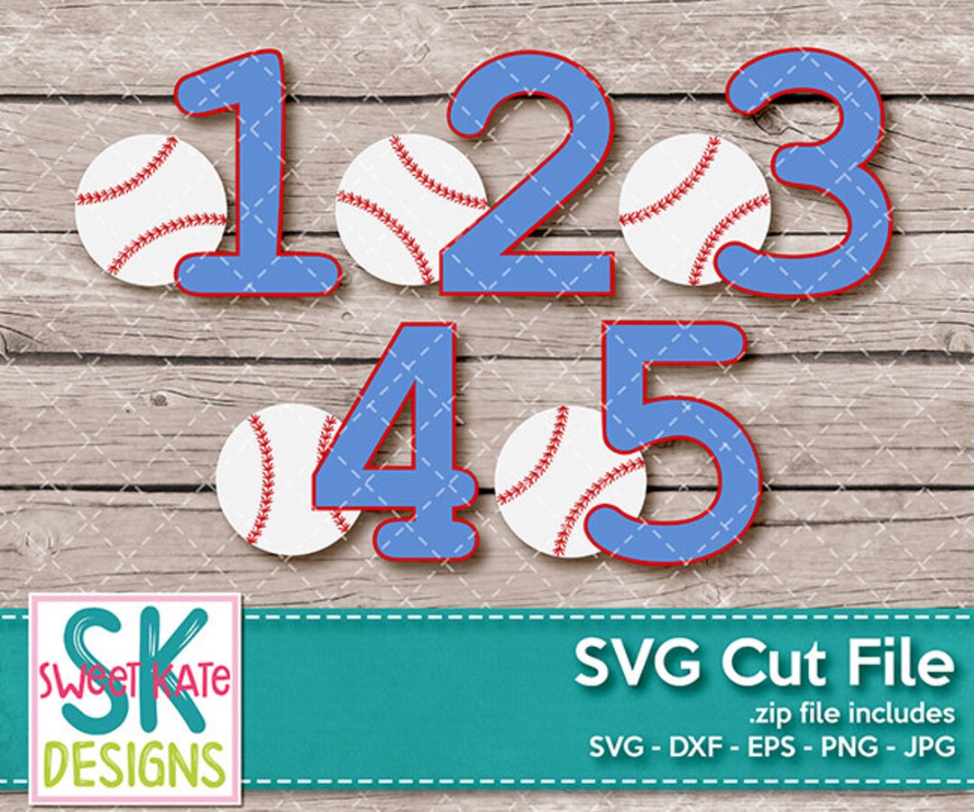 Baseball Numbers Svg Baseball Svg Heat Transfer Vinyl Svg Etsy