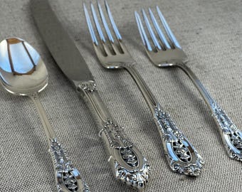 Vintage ALVIN Sterling 1940 CHATEAU ROSE Salad/dessert Fork 6 5/8
