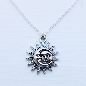 Celestial Sun & Moon Necklace / friendship necklaces / matching necklaces / chokers / choker necklace