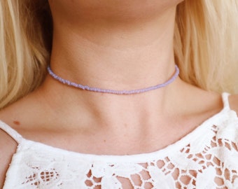 Purple Haze Beaded Choker Necklace / Lilac Beads / Boho choker necklace / chokers / bohemian style / layering necklaces / handmade jewelry