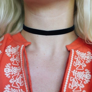 Black Velvet Choker: Handmade 90s Style Necklace