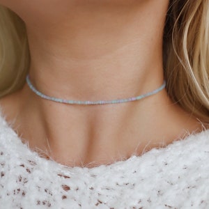 Opal Summer Breeze Seed Beaded Choker Necklace / bohemian style / boho jewelry / chokers / dainty necklace / beach jewelry / handmade choker