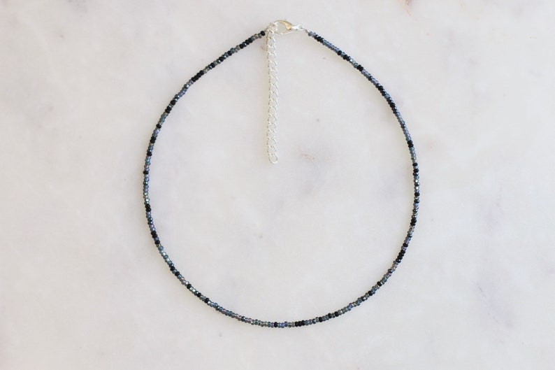 Midnight Seed Beaded Choker Necklace image 3