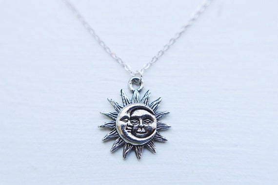 Celestial Sun Moon Necklace Friendship Necklaces Matching Necklaces Chokers Choker Necklace Etsy