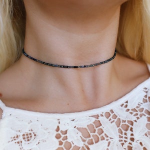 Midnight Seed Beaded Choker Necklace image 5