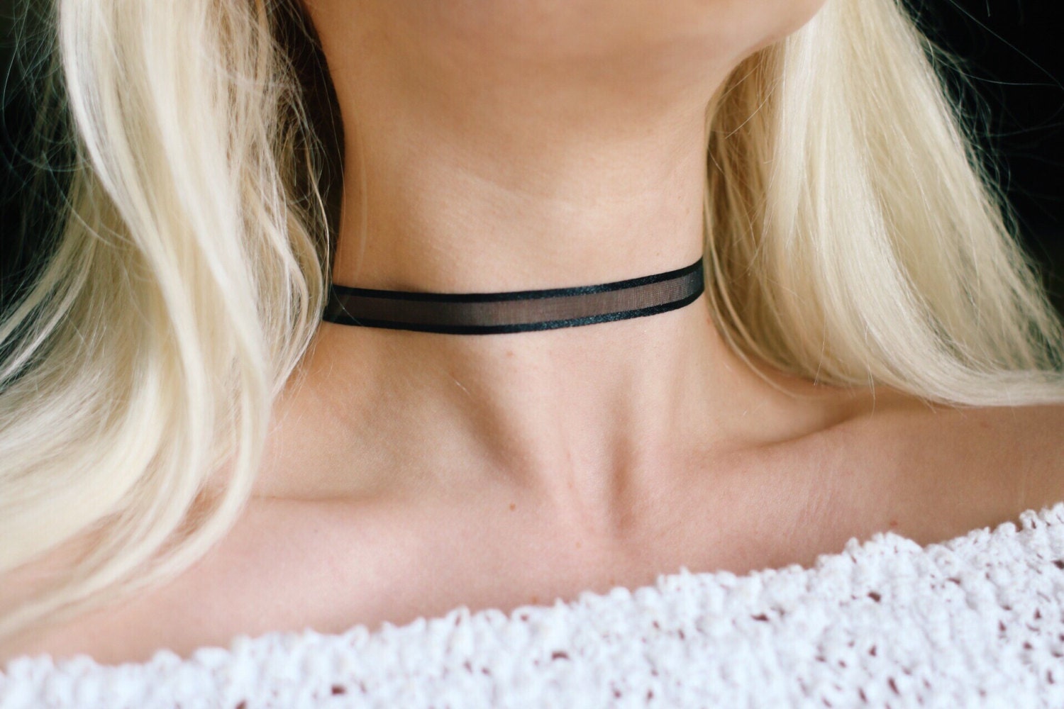 Black band necklace discount