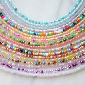 Seed beaded anklets