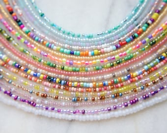 Seed beaded anklets