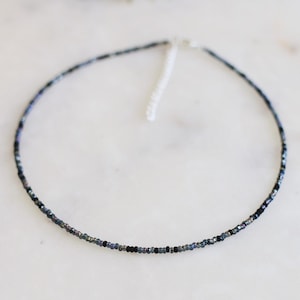 Midnight Seed Beaded Choker Necklace image 4