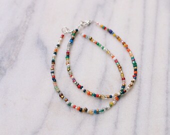 Boho Mixed Glasperlen Fußkettchen