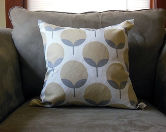 18" x 18"  Pillow Cover for Outdoor and Indoor - Sand and Gray
