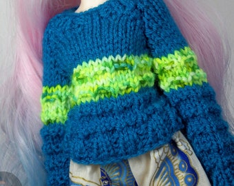 BJD Minifee knitted Teal/Green jumper