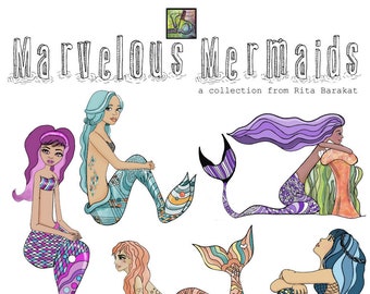 mermaid tails, die cuts, ephermera, art journal, planners, mermaids, planner, stickers