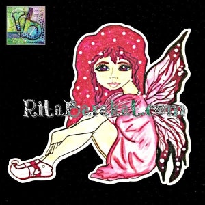 The veil of the Fairies collection 5 Fairy Die Cuts, paper, Stationary, party supplies, scrapbooking, card making, art journal image 5