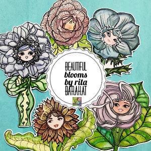 Beautiful Blooms, die cut collection, planners, scrapbook, art journals, sationary image 1