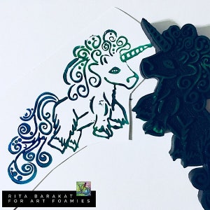 Unicorn stamp, Unicorn Parties,