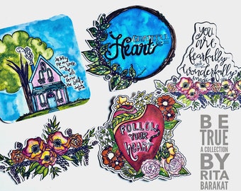 Be True, a die cut collection, planners, stationery, scripture, art journal