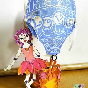 Hot Air balloon stamp, hot air balloon decorations, hot air balloon invitations, hot air balloon nursery image 7