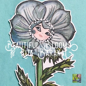 Beautiful Blooms, die cut collection, planners, scrapbook, art journals, sationary image 4