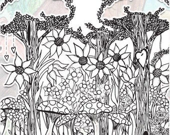 Fairy Garden background stamp