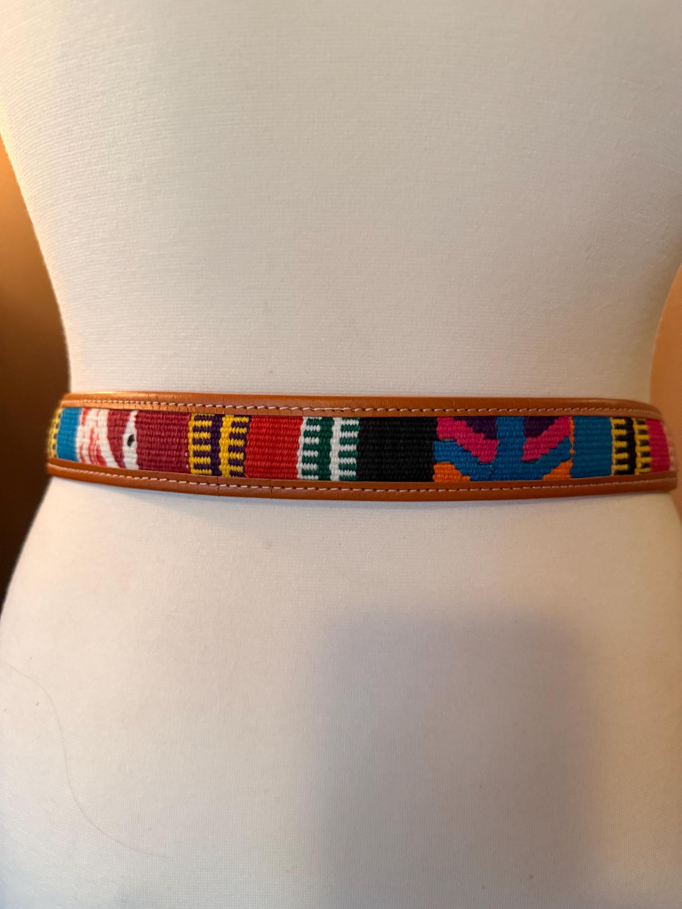 Made in Guatemala genuine leather belt. Size‎  XS Guatemalan Leather Belt - Etsy main image 4