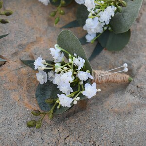 Grooms Boutonniere, Wedding Boutonniere, Mens Boutonniere, Thistle Boutonniere, Rose Boutonniere image 7