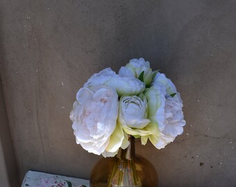Peony bouquet, Faux Peony Bouquet, Wedding Bouquet, Faux wedding flowers, DIY wedding flowers, Peony Wedding bouquet