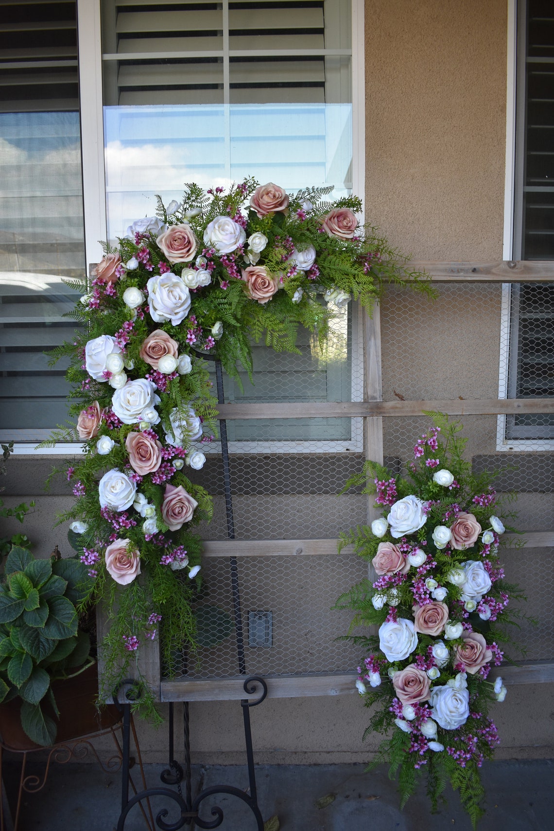 Wedding Arch silk flower arch faux flower arch chuppah Etsy