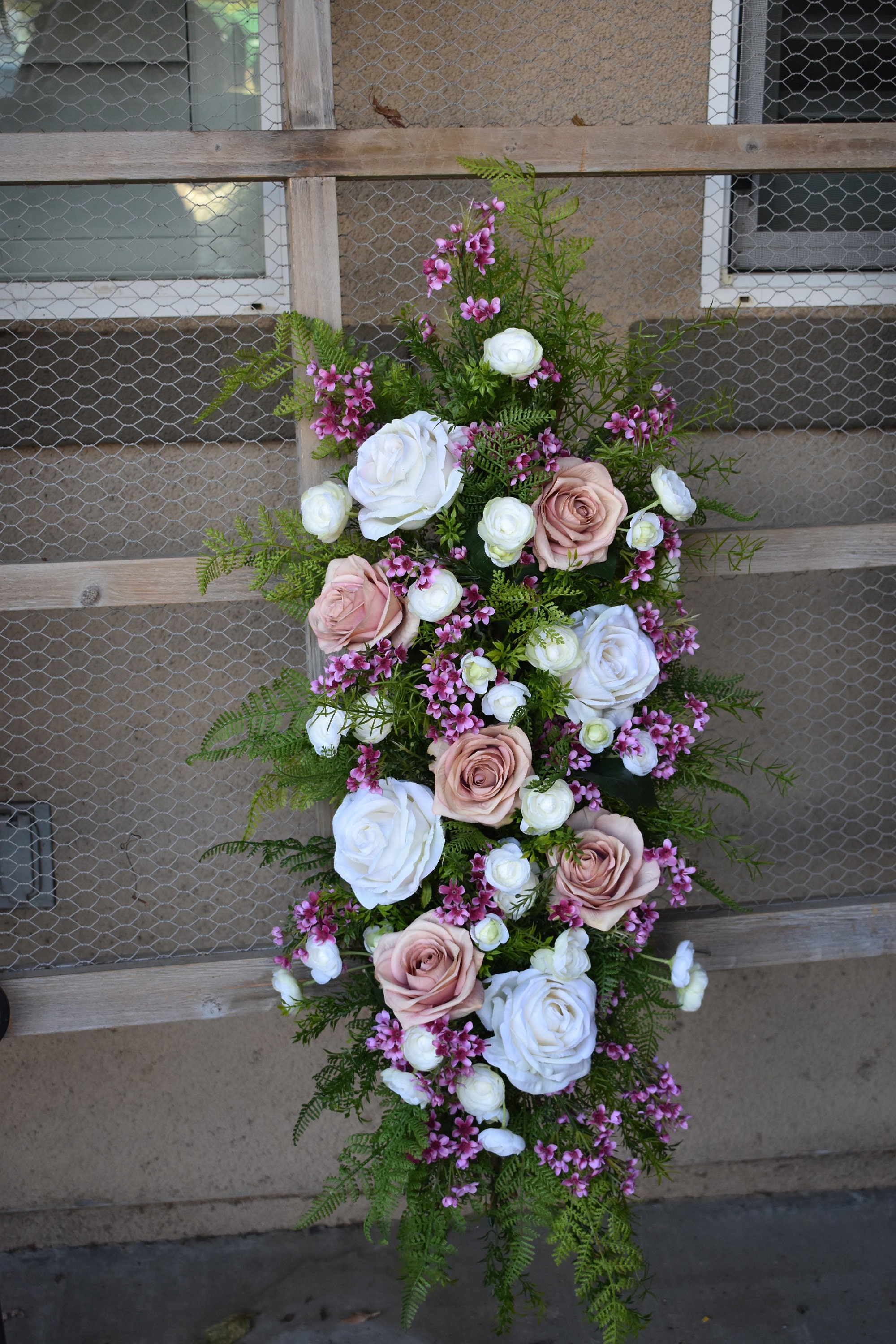 Wedding Arch silk flower arch faux flower arch chuppah Etsy