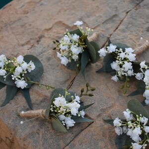 Grooms Boutonniere, Wedding Boutonniere, Mens Boutonniere, Thistle Boutonniere, Rose Boutonniere image 6