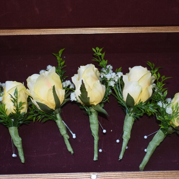 Silk Boutonniere Etsy