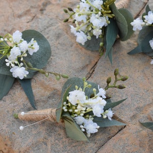 Grooms Boutonniere, Wedding Boutonniere, Mens Boutonniere, Thistle Boutonniere, Rose Boutonniere image 2