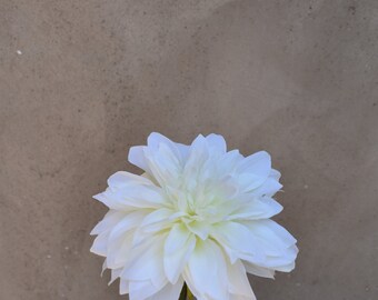 Faux Flower Stem, DIY Flowers, Silk Flowers, Fake Flower Stem, Dahlia Spray, White Dahlia Spray,  Three Dahlia Sprays