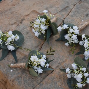 Grooms Boutonniere, Wedding Boutonniere, Mens Boutonniere, Thistle Boutonniere, Rose Boutonniere image 5