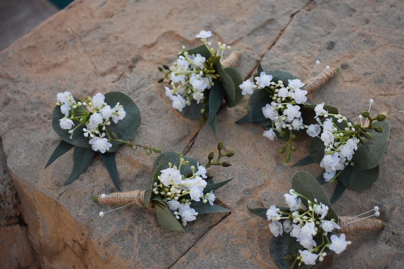 Grooms Boutonniere, Wedding Boutonniere, Mens Boutonniere, Thistle Boutonniere, Rose Boutonniere image 5