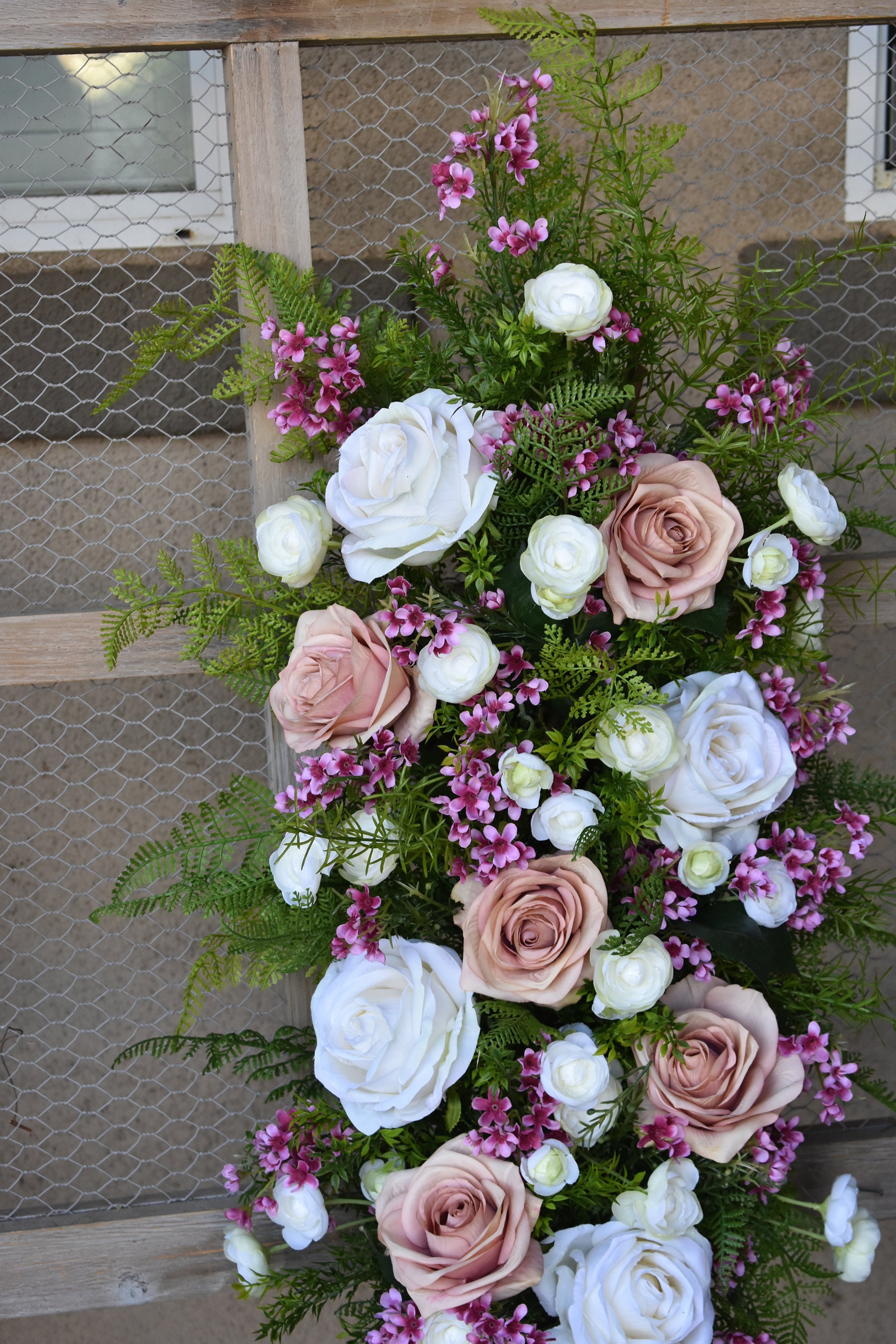 Wedding Arch silk flower arch faux flower arch chuppah Etsy